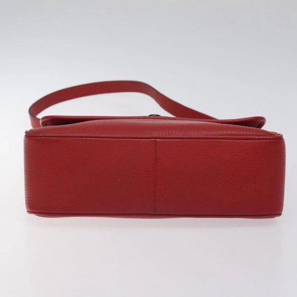 BALENCIAGA Shoulder Bag Leather Vintage Red Gold - Picture 7 of 15